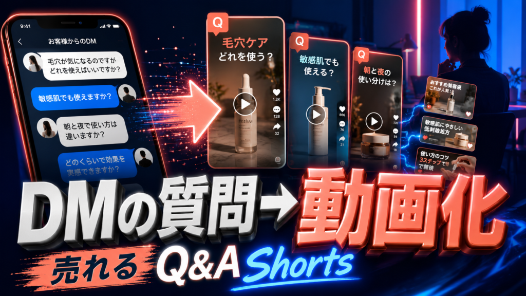 SNSのDMやコメントの質問を売れるQ&Aショート動画へ変える方法