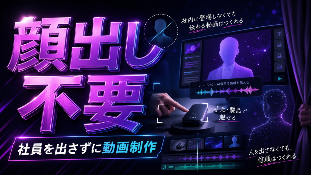 BtoB企業が社員を顔出しせずAIや商品デモで動画制作する方法