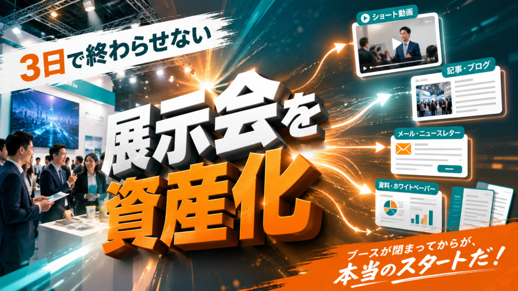 BtoB展示会のブースや商談を1か月分のコンテンツ資産へ変える方法