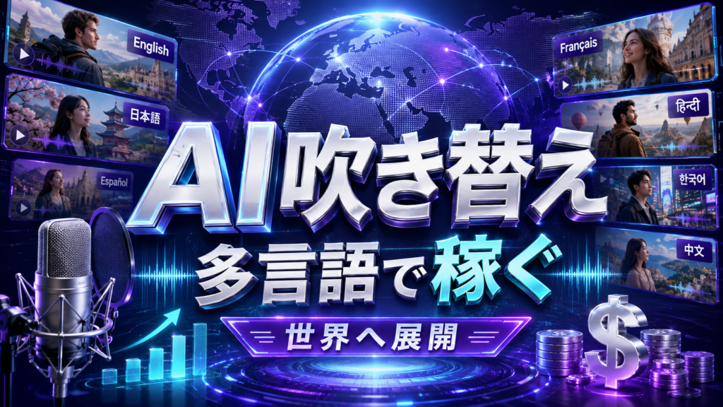AI吹き替えを使ってYouTube動画を多言語化し副業として収益化する方法