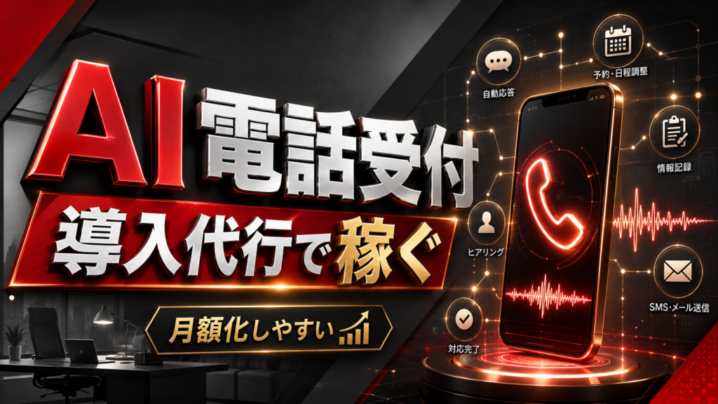 AI電話受付システムを店舗や企業へ導入して副業として収益化する方法