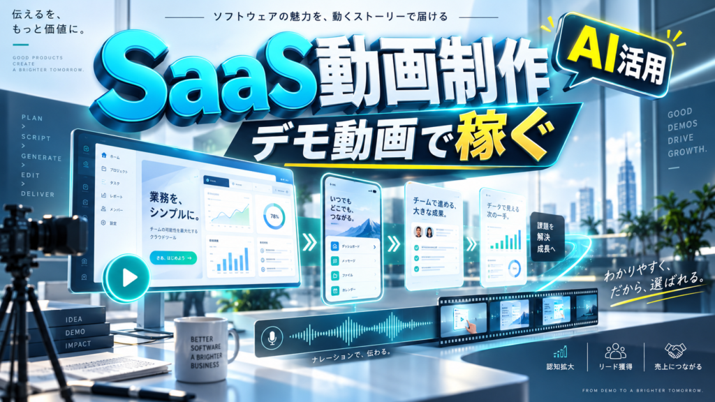 SaaSやアプリの画面収録をAIと組み合わせてプロダクトデモ動画にして副業にする方法