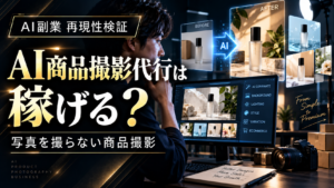 商品写真をAIでEC向けの広告画像や商品画像へ変換するAI商品撮影代行のイメージ
